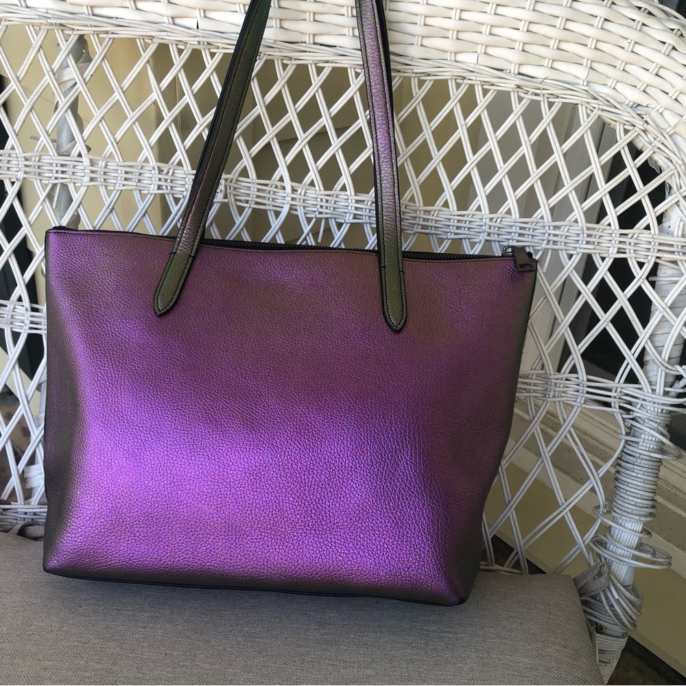 Coach Iridescent Pink Tote - Picture 9 of 15